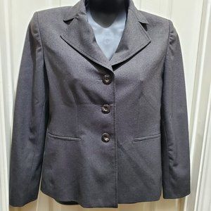 SUIT STUDIO Heather Gray Button Lapel Business Blazer, 4P